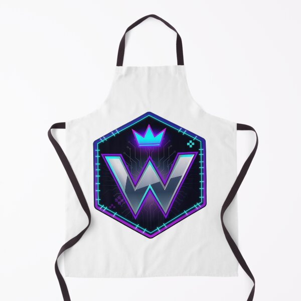 Item preview, Hexagon crown letter W esports emblem chrome neon gaming badge winner logo designed and sold by icemanphotos.