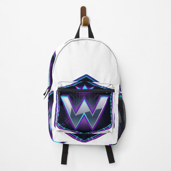 Item preview, Hexagon crown letter W esports emblem chrome neon gaming badge winner logo designed and sold by icemanphotos.
