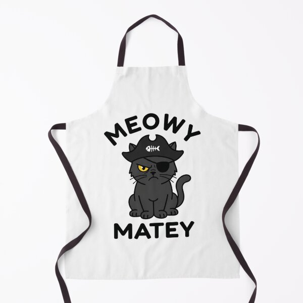 Item preview, Meowy Matey Funny Black Pirate Cat Sticker designed and sold by Mr-wow.