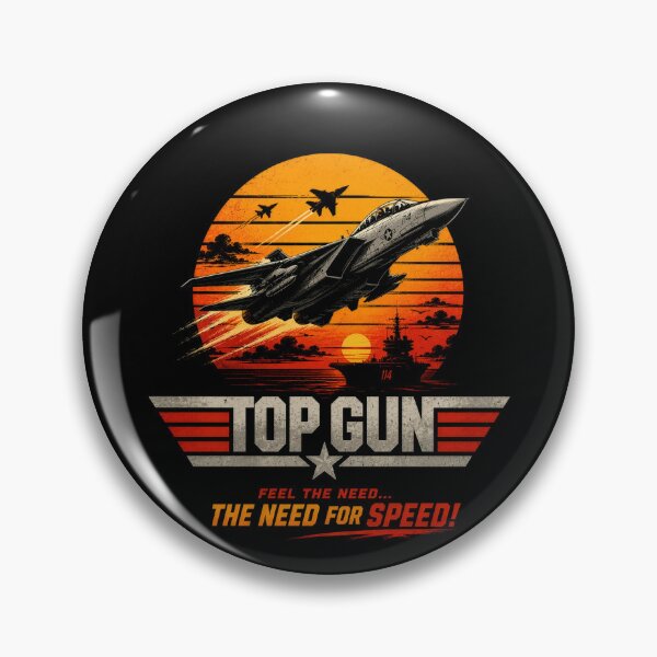 Item preview, The Need for speed - Top Gun Inspired Retro Fighter Jet Sunset Vintage Aviation  designed and sold by Kate1art.