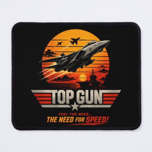 Item preview, The Need for speed - Top Gun Inspired Retro Fighter Jet Sunset Vintage Aviation designed and sold by Kate1art.