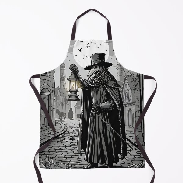 Item preview, Plague Doctor Vintage Lantern Medieval Steampunk Woodcut designed and sold by DarkOriginArts.