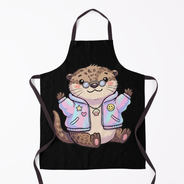 Item preview, Shimmering Puffer Jacket Chibi Sea Weasel designed and sold by Emegan Print Art.