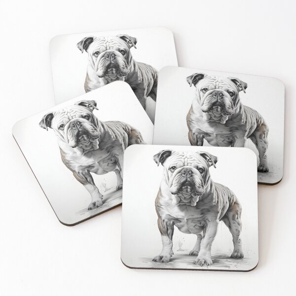 Item preview, Bulldog Owner Gift Black White Dog Illustration designed and sold by LoveNurseries.