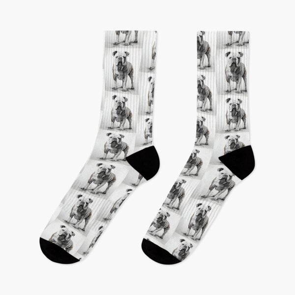 Item preview, Bulldog Owner Gift Black White Dog Illustration designed and sold by LoveNurseries.