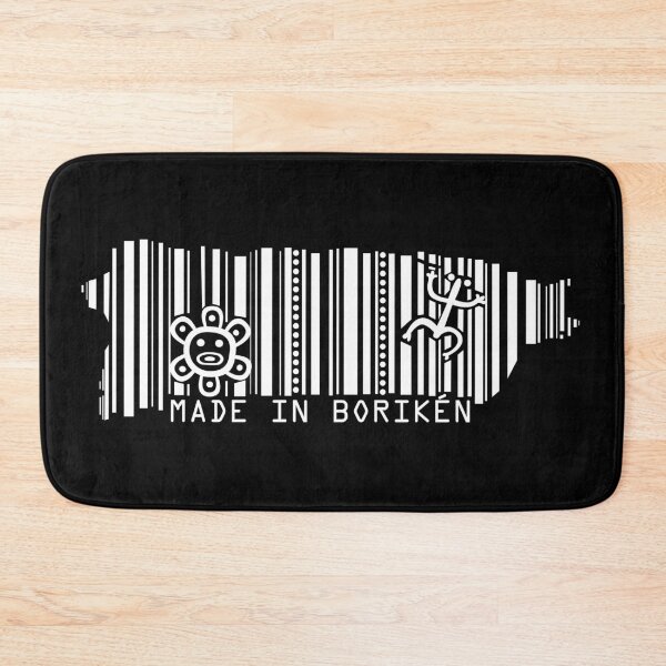 Item preview, Puerto Rico Map Bar Code Made in Boriken Taino Coqui White designed and sold by byDarling.