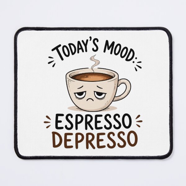 Item preview, Today’s Mood Espresso Depresso Funny Coffee Design designed and sold by INVITOARTE.