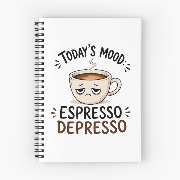 Item preview, Today’s Mood Espresso Depresso Funny Coffee Design designed and sold by INVITOARTE.