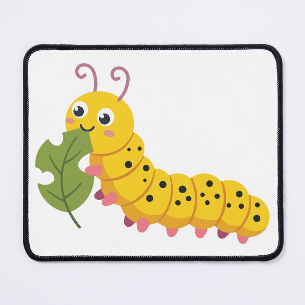 Item preview, Yellow Caterpillar Eating Leaf designed and sold by BetweenForms.