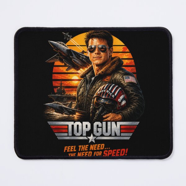 Item preview, Copy of The Need for speed - Top Gun Inspired Retro Fighter Jet Sunset Vintage Aviation designed and sold by Kate1art.