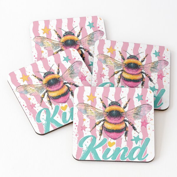 Item preview, Bee Kind Kindness Preppy Striped Summer Aesthetic designed and sold by VGAfanatic.