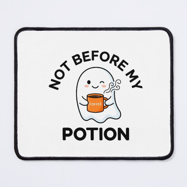 Item preview, Not Before My Potion Funny Halloween Ghost Sticker designed and sold by Mr-wow.