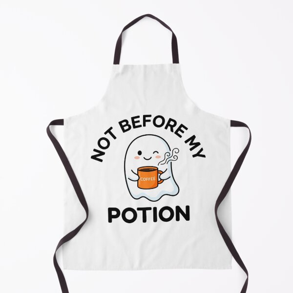 Item preview, Not Before My Potion Funny Halloween Ghost Sticker designed and sold by Mr-wow.