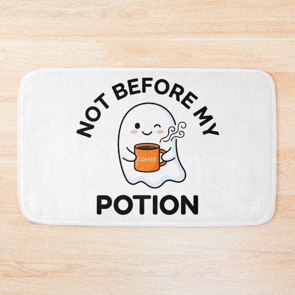 Item preview, Not Before My Potion Funny Halloween Ghost Sticker designed and sold by Mr-wow.