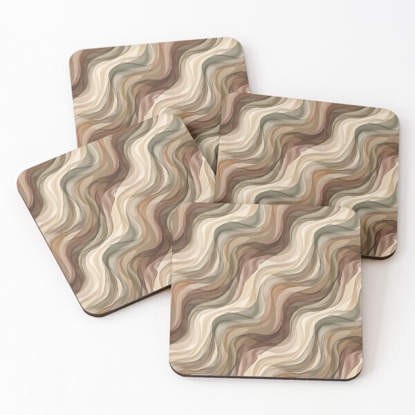 Item preview, Earthy Swirl Neutral Retro Flow Abstract Pattern designed and sold by MythicCotton.