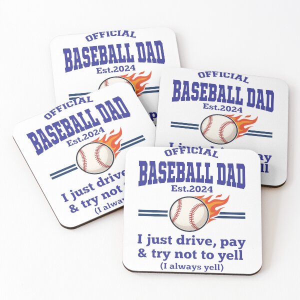 Item preview, Official Baseball Dad Est 2024 – Funny Baseball Dad Gift – I just Drive, Pay and Try Not Yell designed and sold by inkframe.