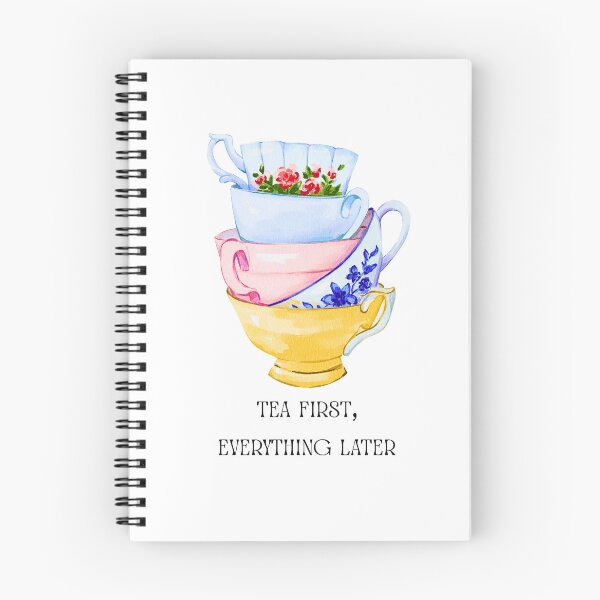 Item preview, Tea First Everything Later Watercolor Floral Poster  designed and sold by julyperson.