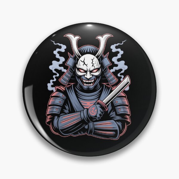 Item preview, Samurai Warrior Mask Japanese Oni Sword  designed and sold by Art Bloom Studio.