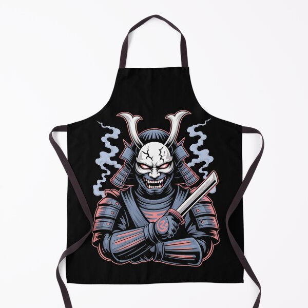 Item preview, Samurai Warrior Mask Japanese Oni Sword designed and sold by Art Bloom Studio.