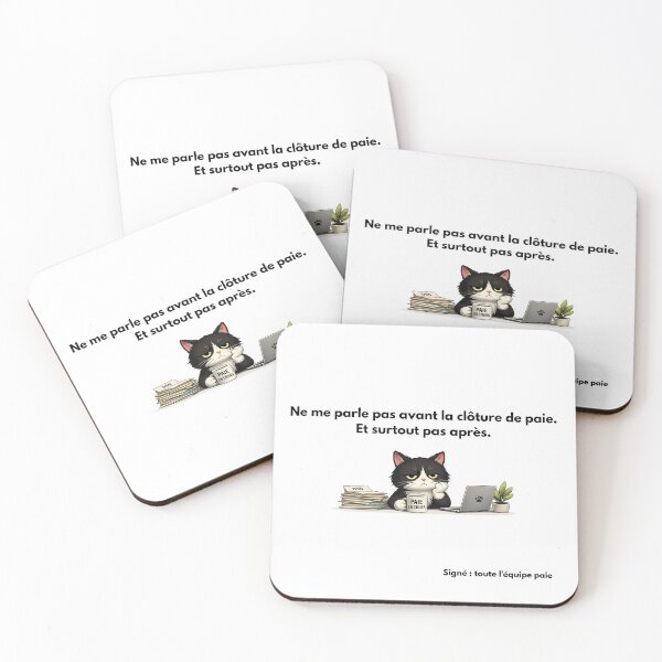 Item preview, Chat - Don't talk to me, close payroll designed and sold by LeChatPaie.