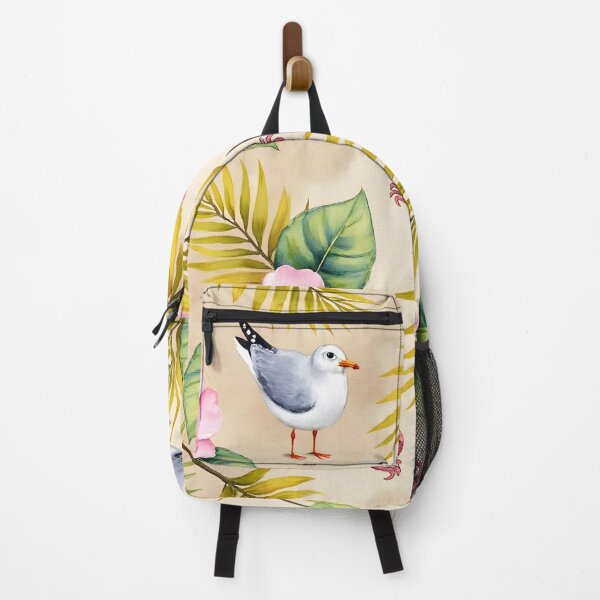 Item preview, Pastel Beach Coastal Illustration | Seagulls, Flowers & Crabs Summer Seaside Art designed and sold by PeacefulD-signs.