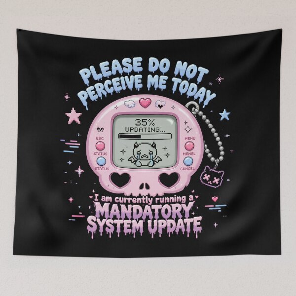 Item preview, Do Not Perceive Me System Update Cute Creepy Kawaii Pastel Goth designed and sold by DarklyOK.