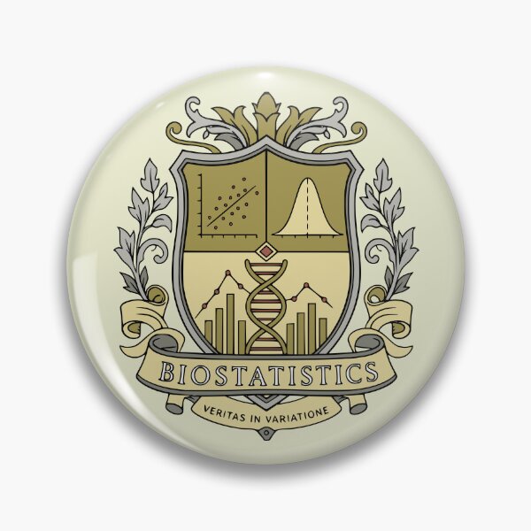 Item preview, Biostatistics Crest - Science Coat of Arms designed and sold by MicroMarket.