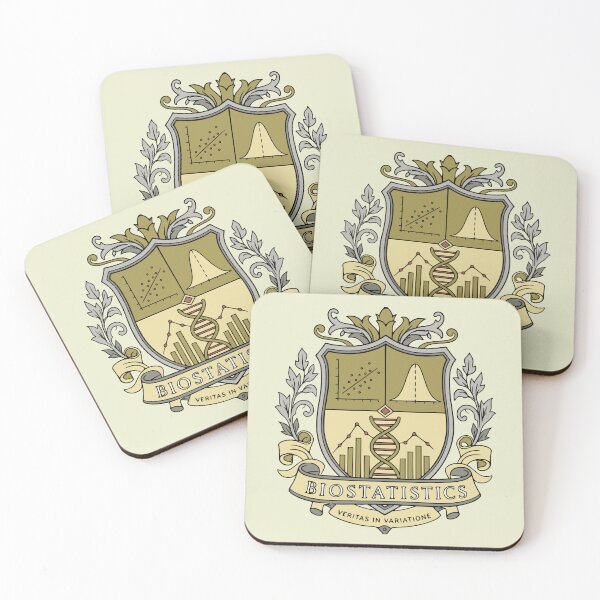 Item preview, Biostatistics Crest - Science Coat of Arms designed and sold by MicroMarket.