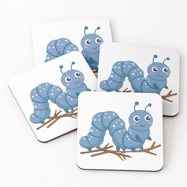 Item preview, Blue Caterpillar Garden Illustration designed and sold by BetweenForms.
