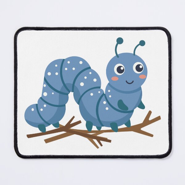 Item preview, Blue Caterpillar Garden Illustration designed and sold by BetweenForms.