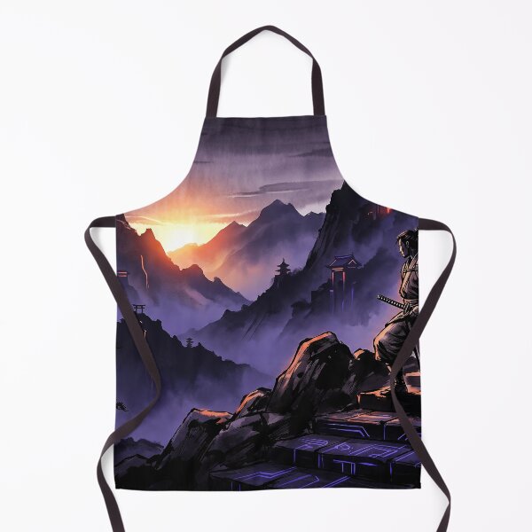 Item preview, Cyberpunk Samurai Mountain Sunrise Dawn Art designed and sold by Osmose-Studio.