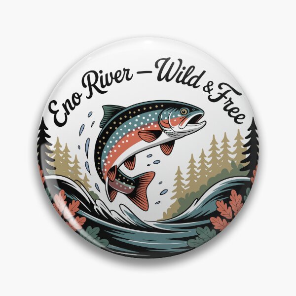 Item preview,  Eno River-Wild Trout Fishing Art designed and sold by JessArty ⭐⭐⭐⭐⭐.