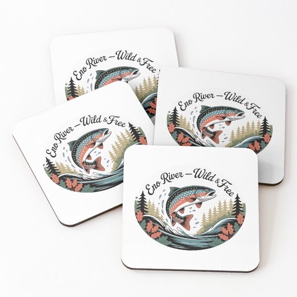 Item preview,  Eno River-Wild Trout Fishing Art designed and sold by JessArty ⭐⭐⭐⭐⭐.