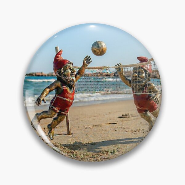 Item preview, Thinking of Wroclaw: Gnomes Playing Beach Volleyball designed and sold by Purrfecta.
