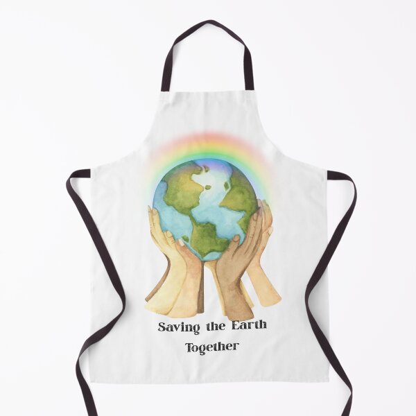 Item preview, Save the Earth Together Watercolor Rainbow Earth Hands designed and sold by julyperson.