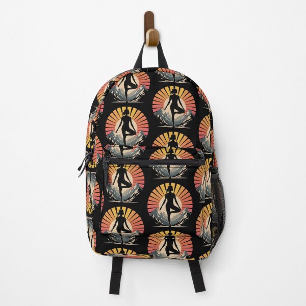 Item preview, Retro Sun Yoga Silhouette designed and sold by AlchemyColor.