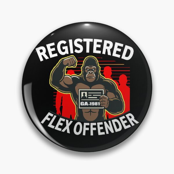 Item preview, Registered Flex Offender – Funny Gym Meme Gorilla Bodybuilder Powerlifting Workout Humor Gift designed and sold by Dziridesign.