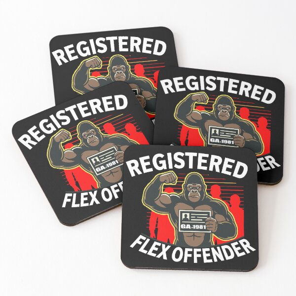 Item preview, Registered Flex Offender – Funny Gym Meme Gorilla Bodybuilder Powerlifting Workout Humor Gift designed and sold by Dziridesign.