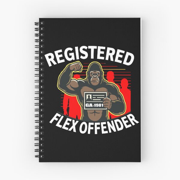 Item preview, Registered Flex Offender – Funny Gym Meme Gorilla Bodybuilder Powerlifting Workout Humor Gift designed and sold by Dziridesign.