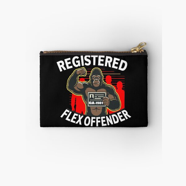 Item preview, Registered Flex Offender – Funny Gym Meme Gorilla Bodybuilder Powerlifting Workout Humor Gift designed and sold by Dziridesign.