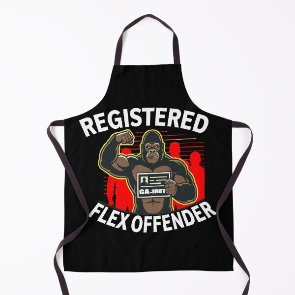 Item preview, Registered Flex Offender – Funny Gym Meme Gorilla Bodybuilder Powerlifting Workout Humor Gift designed and sold by Dziridesign.