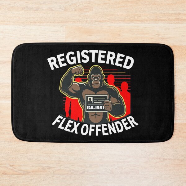 Item preview, Registered Flex Offender – Funny Gym Meme Gorilla Bodybuilder Powerlifting Workout Humor Gift designed and sold by Dziridesign.