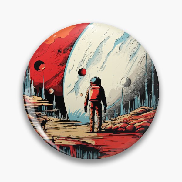 Item preview, Astronaut Red Alien Planet Walk Pop Art Sci Fi Space Art designed and sold by NaturesRepose.
