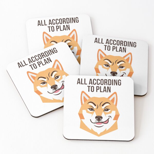 Item preview, All According To Plan Smirking Smug Shiba Inu Meme designed and sold by DuckOddity.