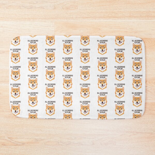 Item preview, All According To Plan Smirking Smug Shiba Inu Meme designed and sold by DuckOddity.