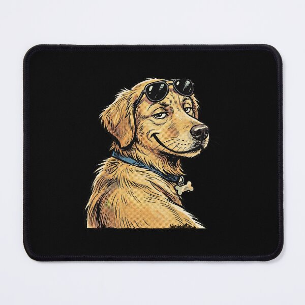 Item preview, Retro 90s Cartoon Smirking Golden Retriever Prankster designed and sold by DuckOddity.