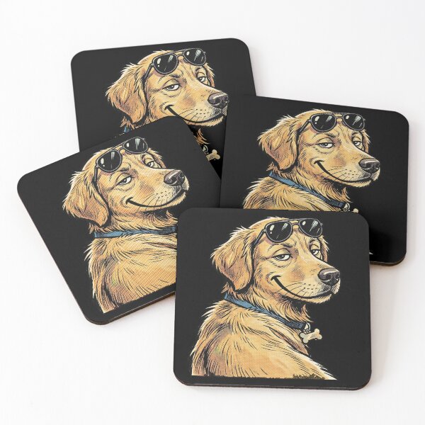 Item preview, Retro 90s Cartoon Smirking Golden Retriever Prankster designed and sold by DuckOddity.