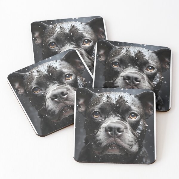 Item preview, Black French Bulldog Rainy Portrait Dog Lover Art designed and sold by LoveNurseries.