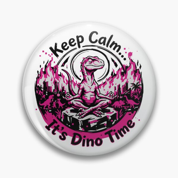 Item preview, Keep Calm It's Dino Time Zen Velociraptor designed and sold by XYZ LAB by Jesuperman.