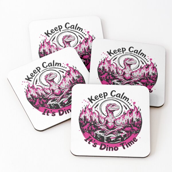 Item preview, Keep Calm It's Dino Time Zen Velociraptor designed and sold by XYZ LAB by Jesuperman.